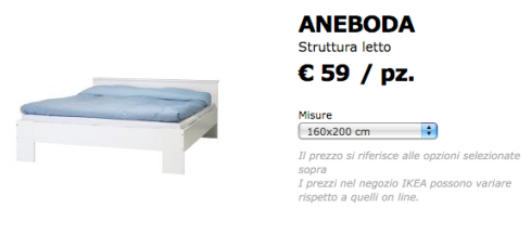Cama Aneboda en Italia por 59 €